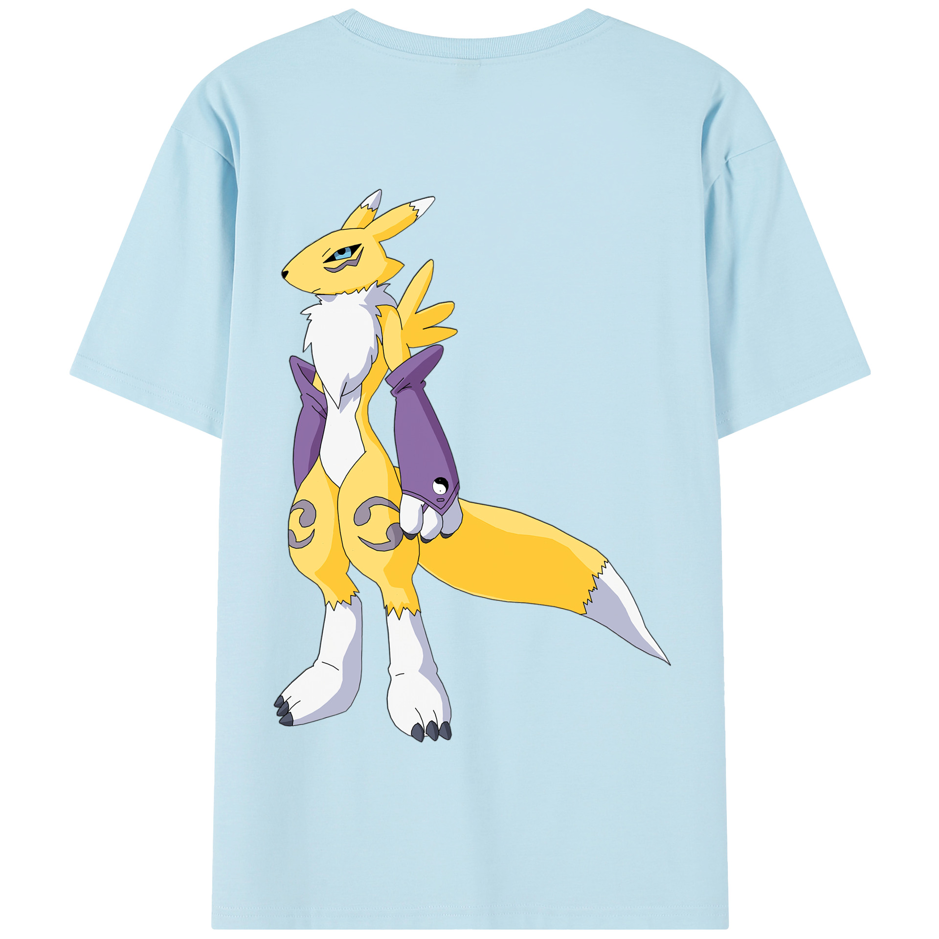 （画像用） Digimon デジタルモンスター/デジモン 綿100％半袖Tシャツ（背面プリント）